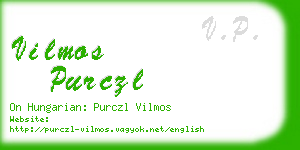 vilmos purczl business card